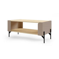 COUCHTISCH SOVI 13 90 / 50 / 40 cm in Porcini / Eiche Mavelie - Greige/Eichefarben, Holzwerkstoff (40/90/50cm) - Deine Möbel 24