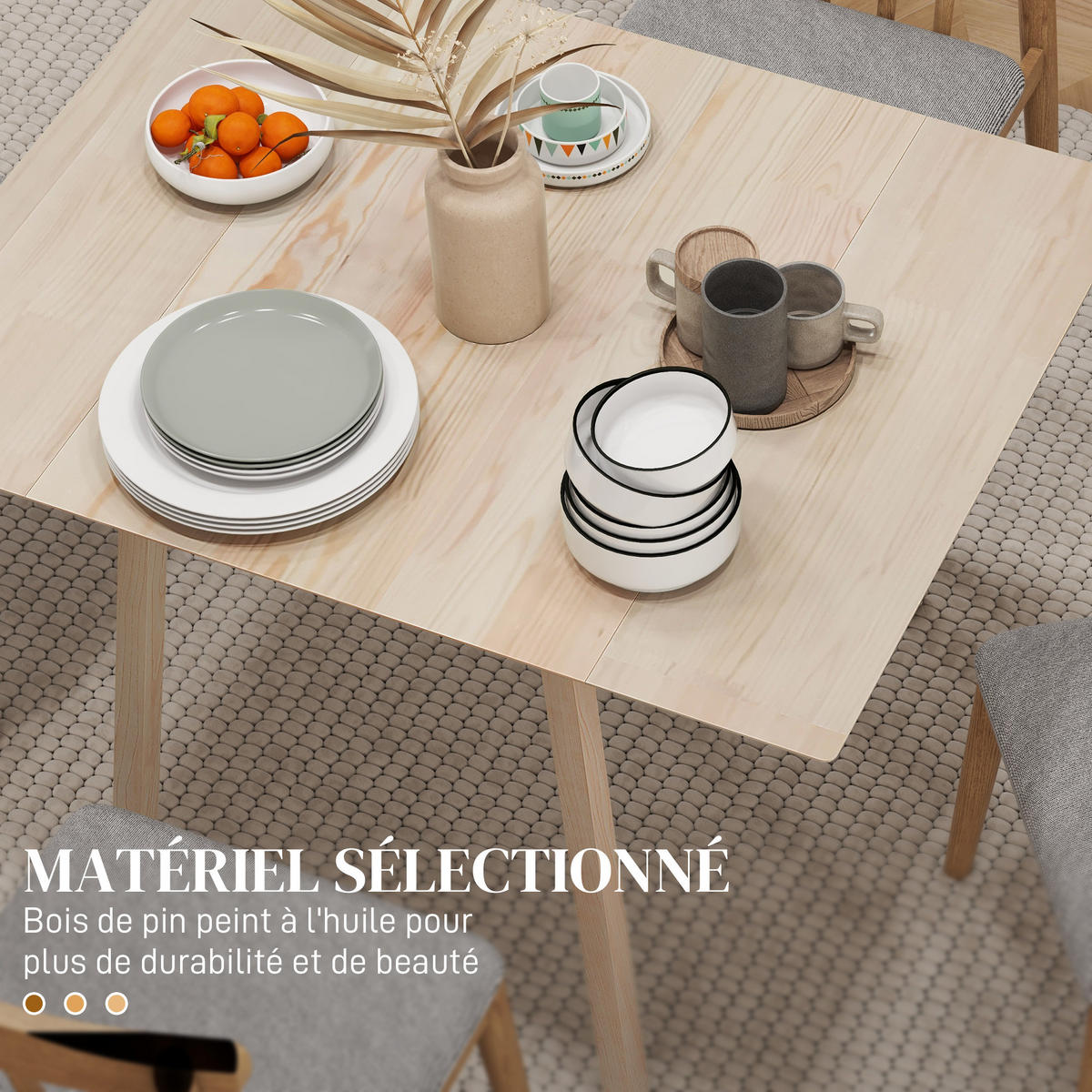 ESSTISCH Naturholz 1 Stück - Beige, Kunststoff (110/86/75cm) - GiPP