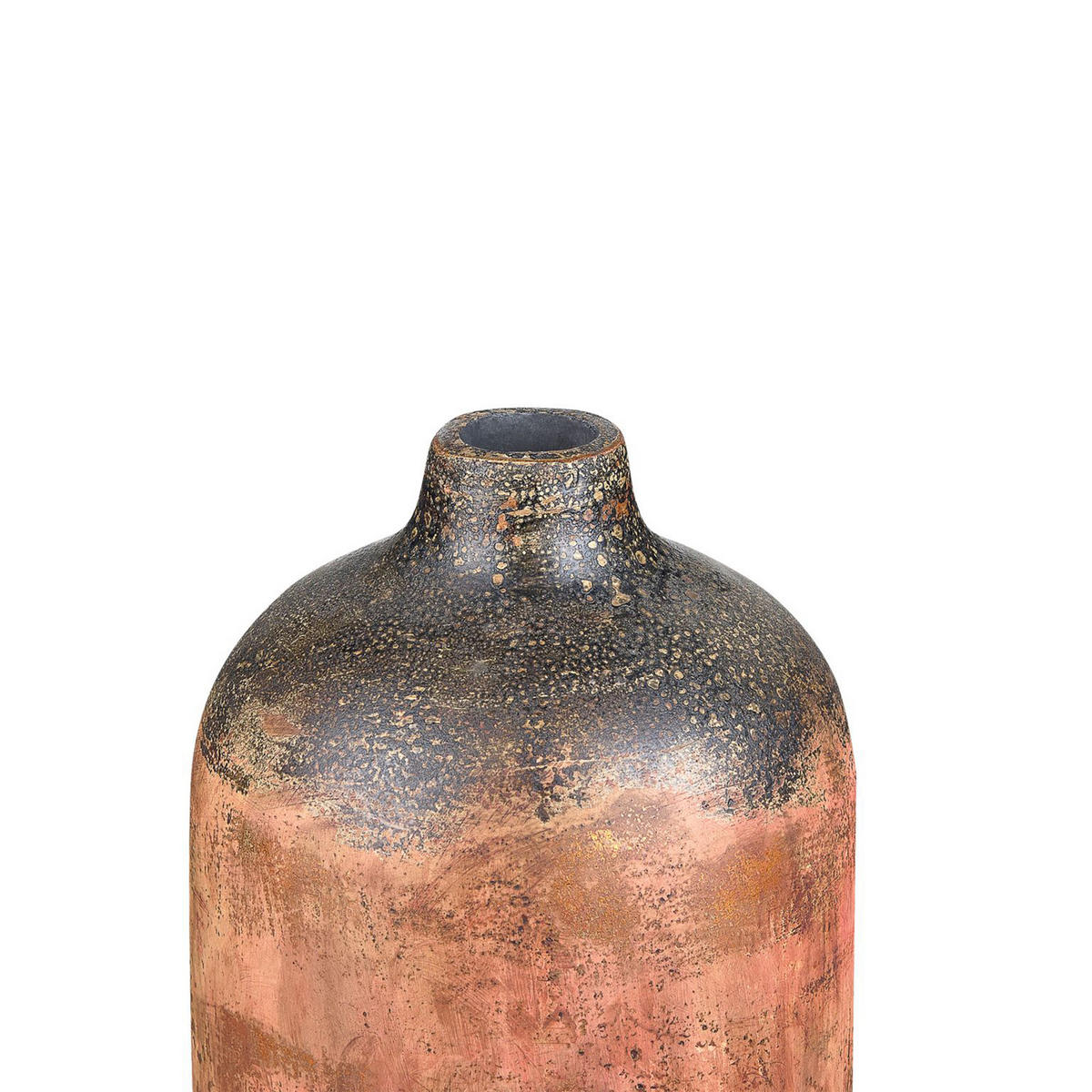 BLUMENVASE Terrakotta kupfer Saragossa - Kupferfarben, Stein (53cm) - Beliani