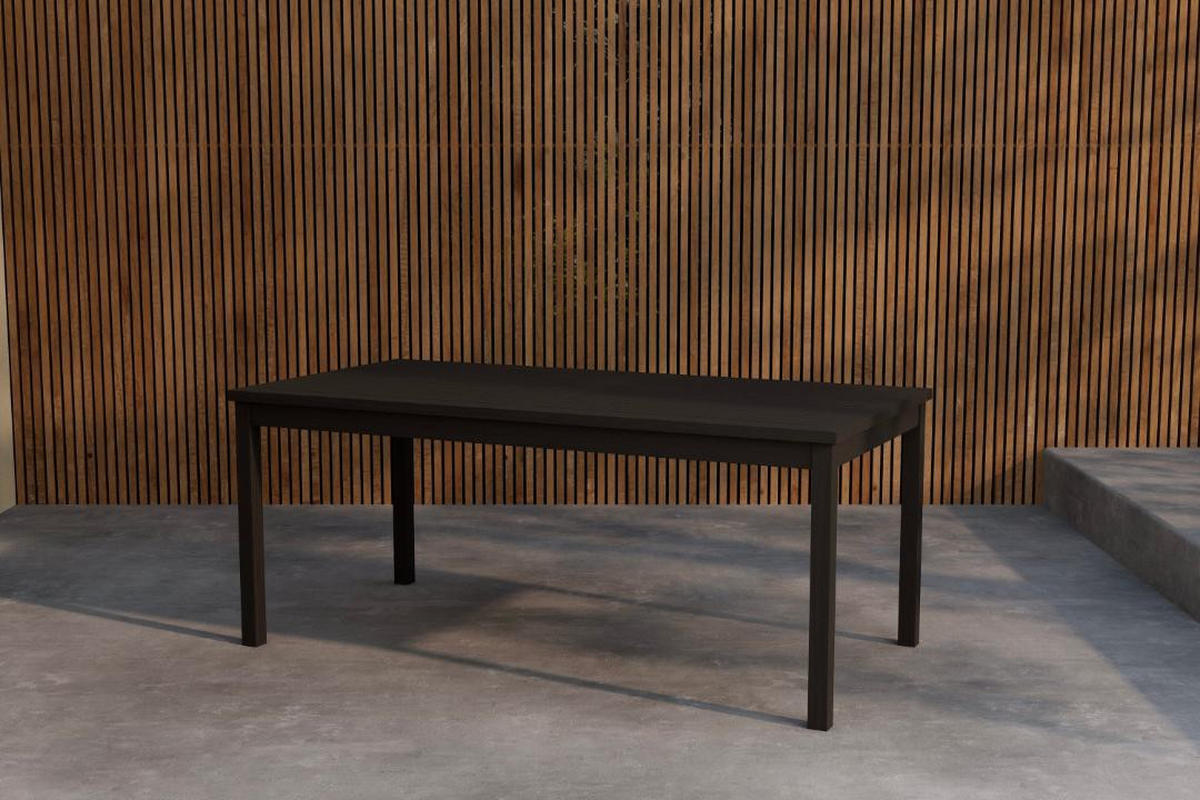 GARTENTISCH, Kenya, Schwarz, Teak., 90 x 180 x 75 cm - Schwarz, Holz (180/90/75cm) - ebuy24