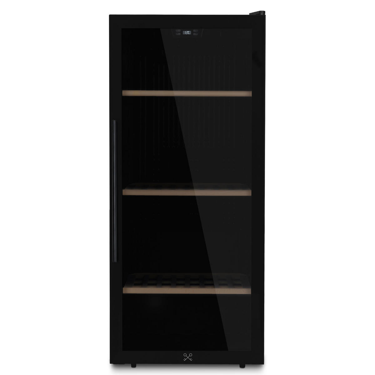 WEINKÜHLSCHRANK CAVCB122 Schwarz, von 122 Flaschen, 242L 5 Regale Thermoelektrische Kühlung, LED Anti-UV - Schwarz, Metall (55/127/55.5cm) - Les Petits Champs