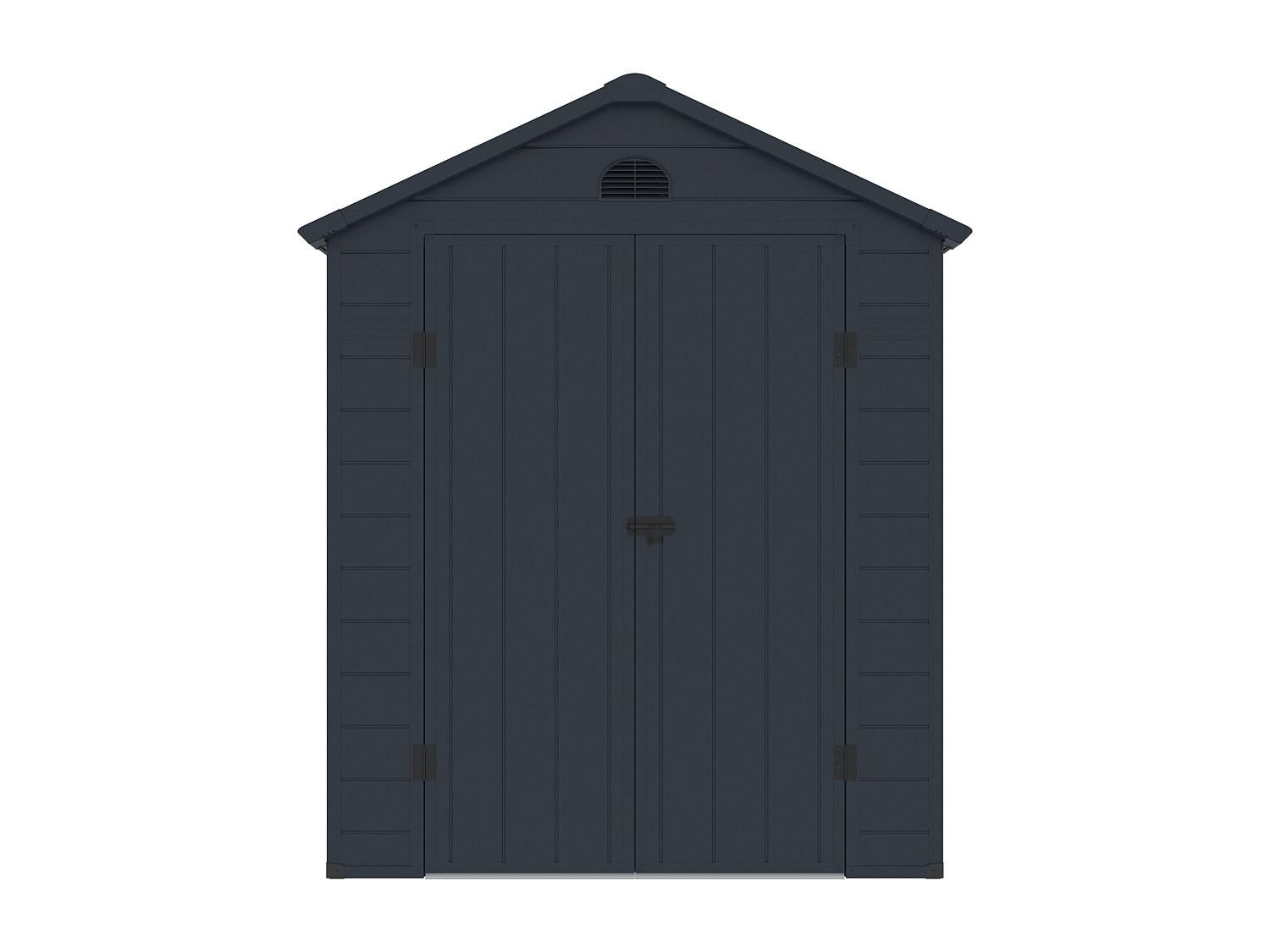 SCHREBERGARTENHAUS - 176 cm x 268 cm - harz - anthrazitgrau Cesio - Anthrazit, Kunststoff (176/180/268cm) - Vente-Unique