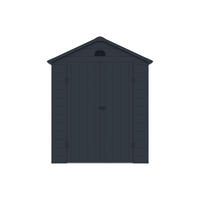 SCHREBERGARTENHAUS - 176 cm x 268 cm - harz - anthrazitgrau Cesio - Anthrazit, Kunststoff (176/180/268cm) - Vente-Unique