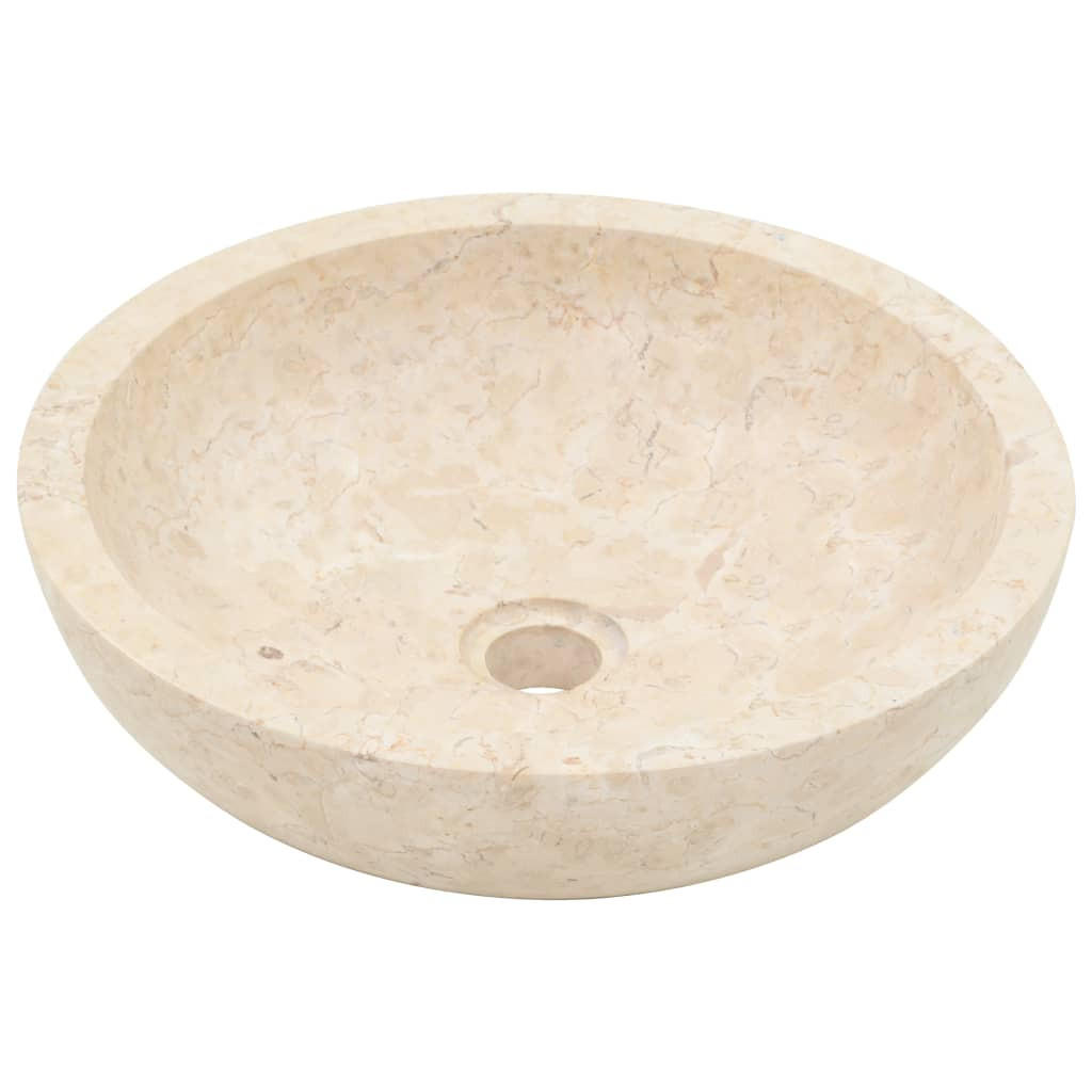 WASCHBECKEN Lackey 40/40/12 cm - Creme, Stein (40/12/40cm) - Nettlife