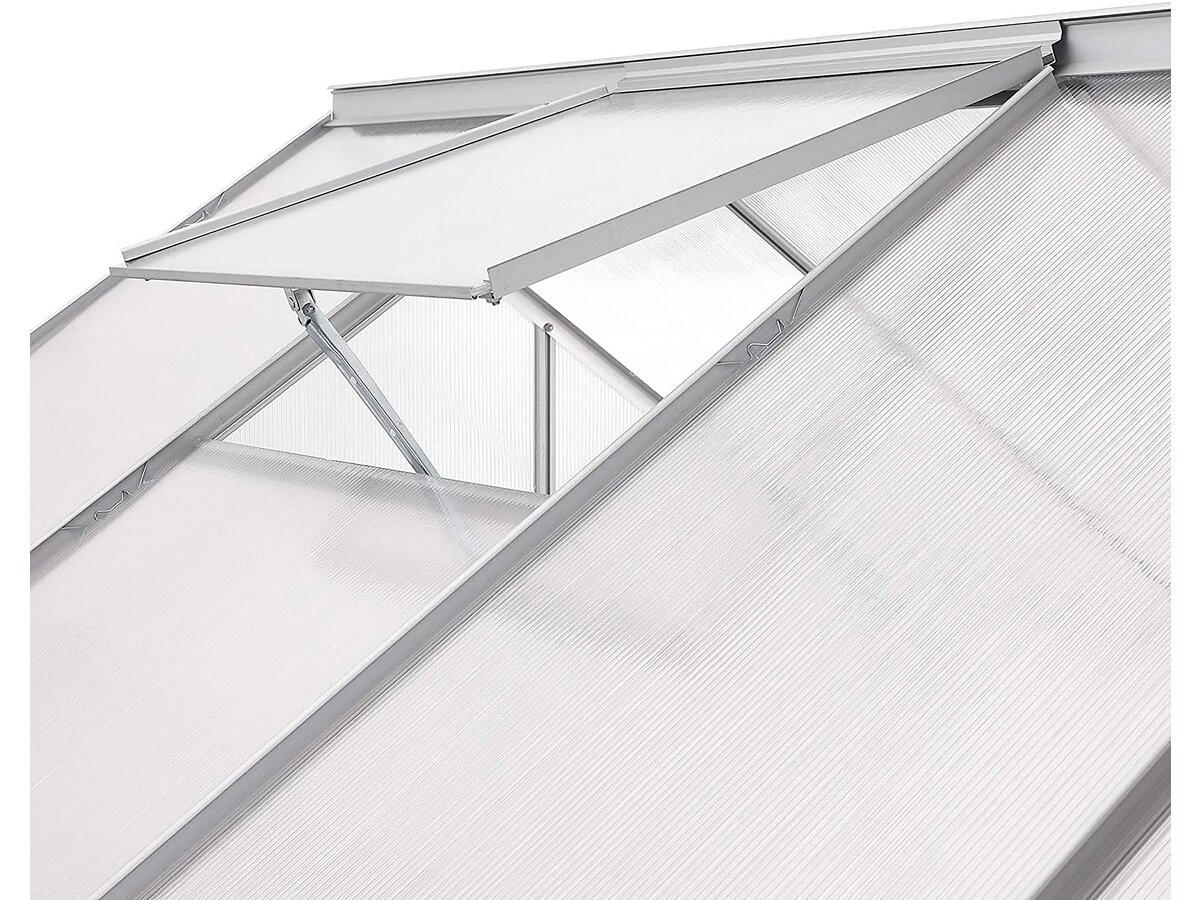 GEWÄCHSHAUS POLYCARBONAT basilic Grau - Grau, Metall (190/195/190cm) - Habitat Garten