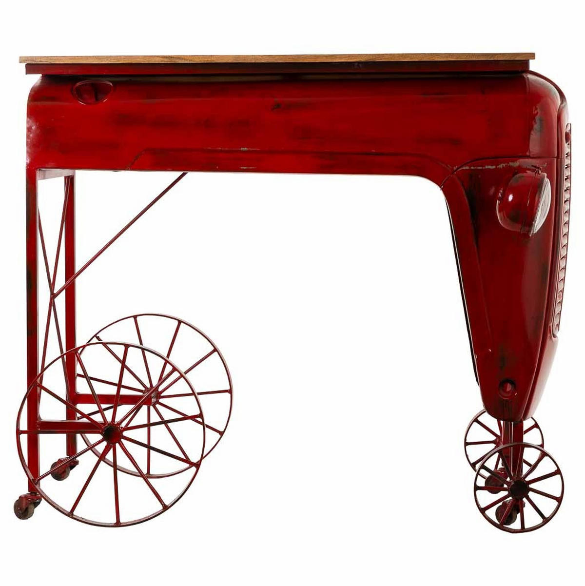 KONSOLENTISCH, 117x71x107cm - Rot, Metall (71/117/107cm) - Wanderlust