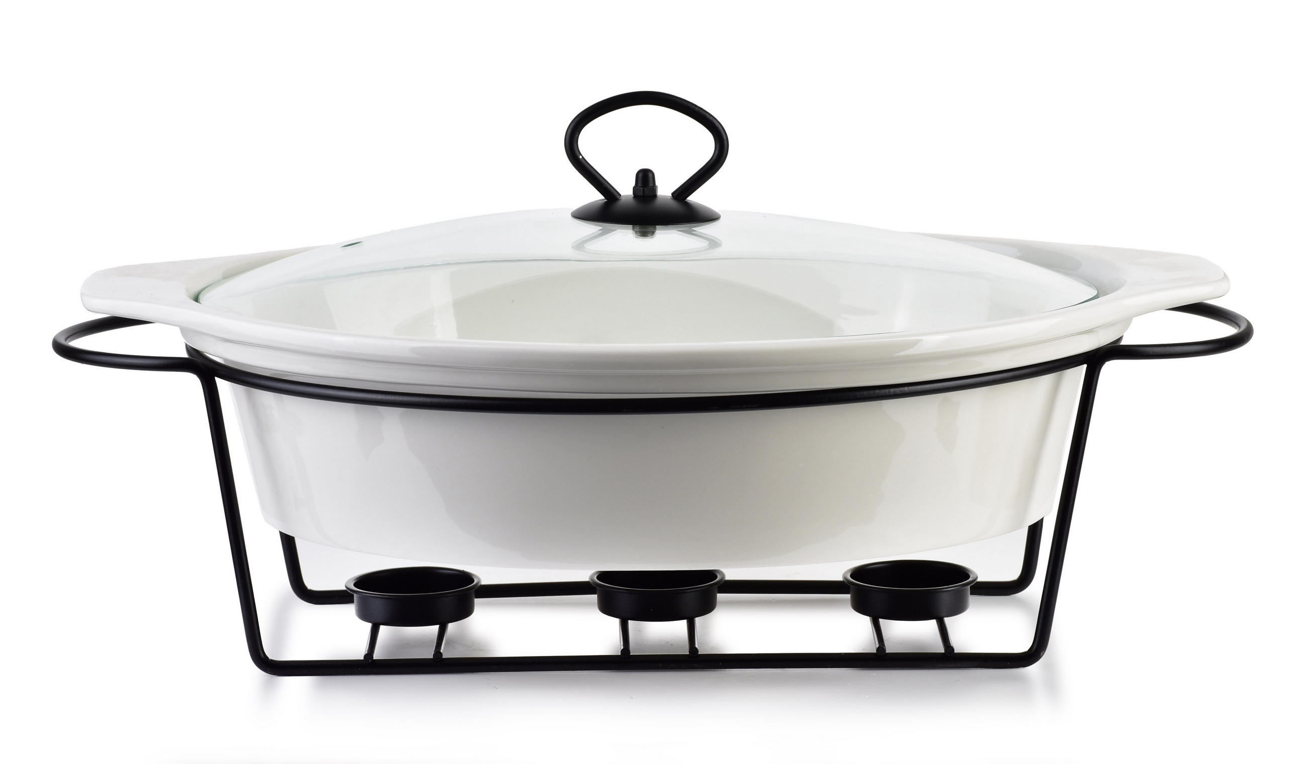 AUFLAUFFORM Modern Kitchen Weiß 39/27/12 cm Keramik - Weiß, Keramik (27/12/39cm) - Mondex