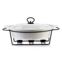 AUFLAUFFORM Modern Kitchen Weiß 39/27/12 cm Keramik - Weiß, Keramik (27/12/39cm) - Mondex