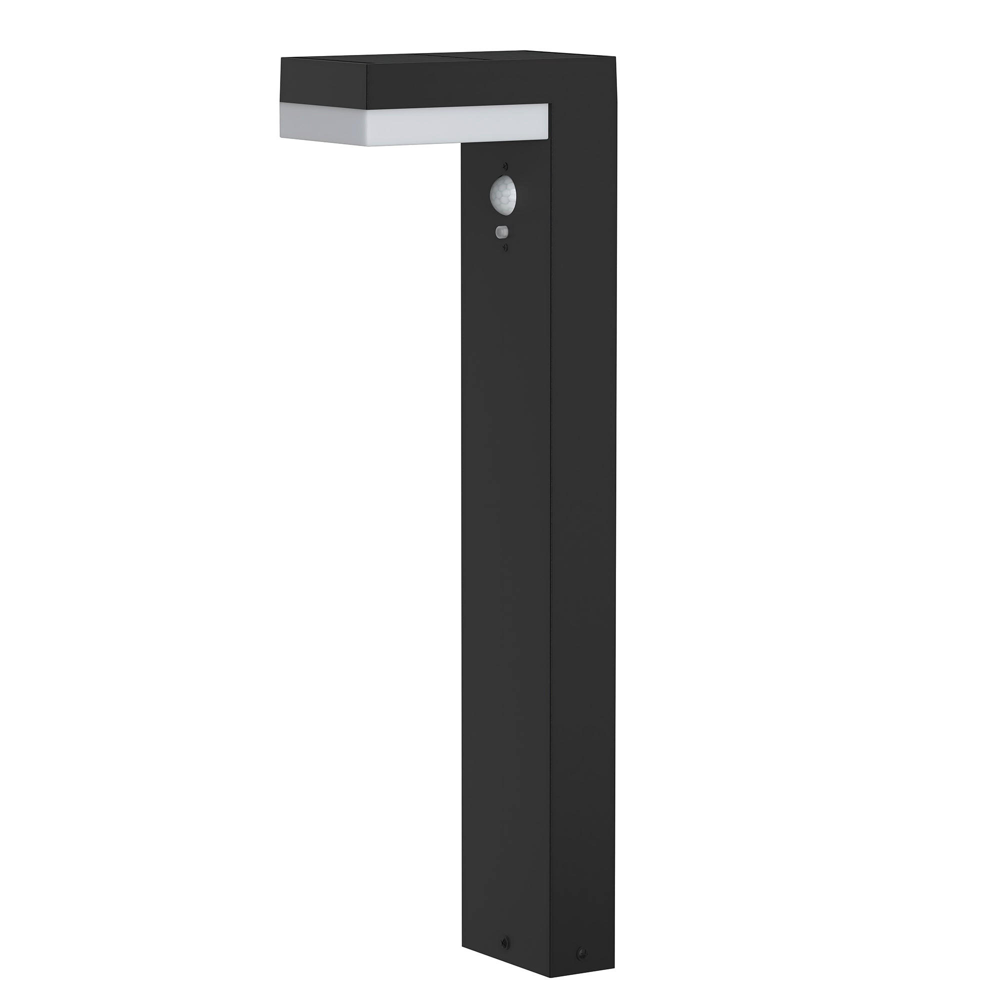 Lumisky Solarsensorpfosten Schwarz 9.5x50x17 cm