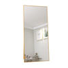 STANDSPIEGEL 180x80 cm – Freistehend & Wandmontage, Aluminiumlegierung Goldrahmen - Goldfarben, Glas/Metall (80/180/180cm)