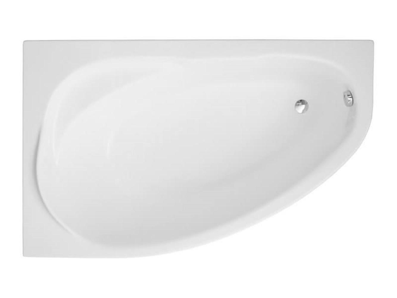 BADEWANNE Eckwanne MAREA 160/100 Links mit Schürze Ablauf Füße - Weiß, Kunststoff (100/57.5/160cm) - bad land