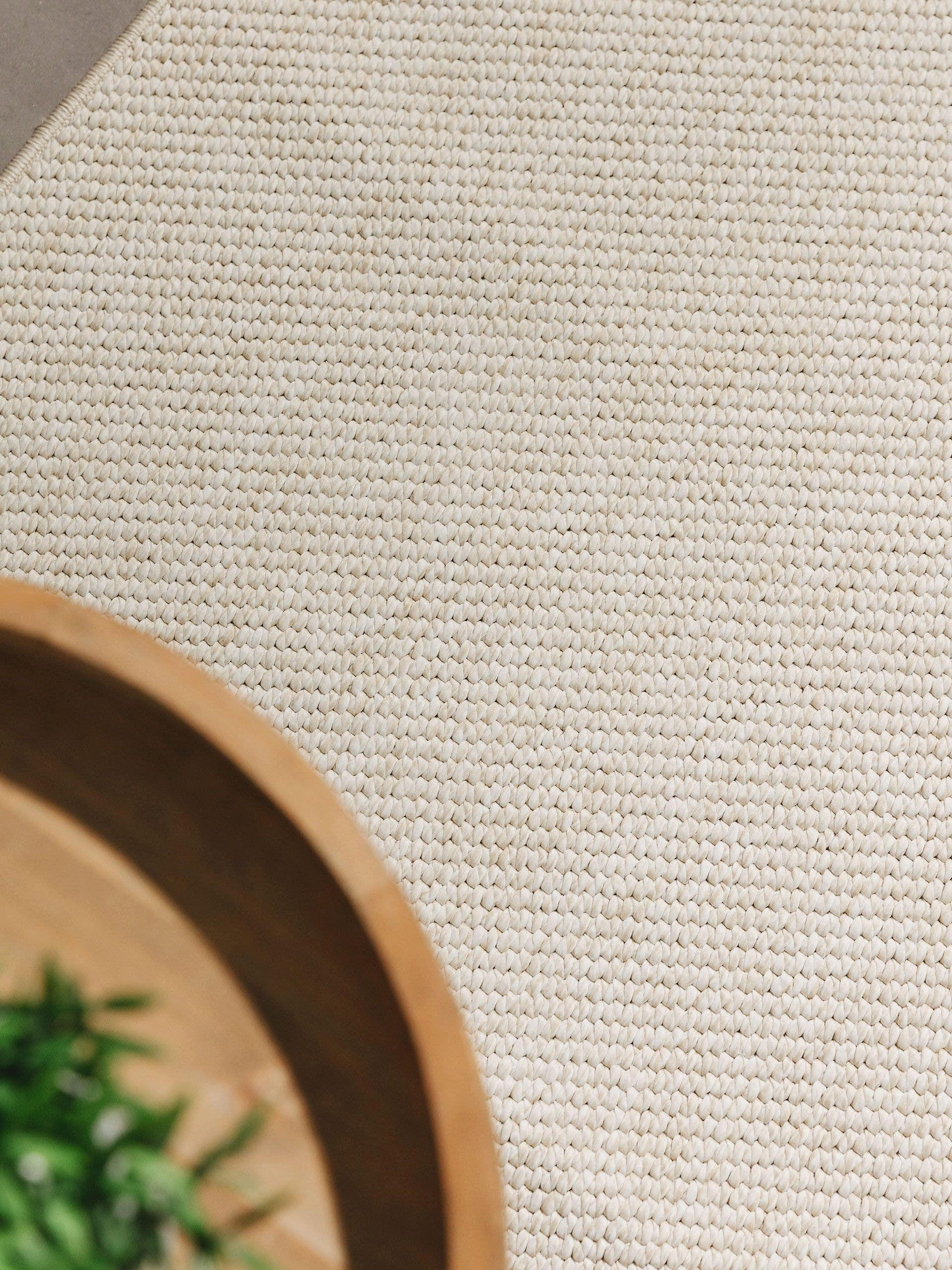 Thumbnail - benuta Outdoorläufer, Creme, Kunststoff, Uni, Rechteckig, 80x300 cm, Oeko-Tex® Standard 100, Made in Turkey, wasserabwei...