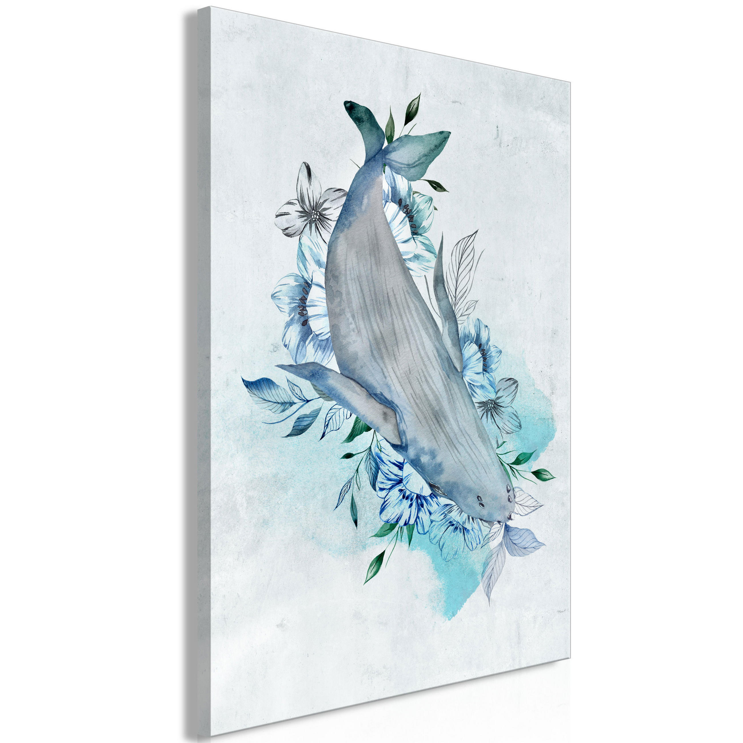KUNSTDRUCK Blau 80/120 cm - Blau/Grau, Textil (80/120cm) - KUNSTLOFT
