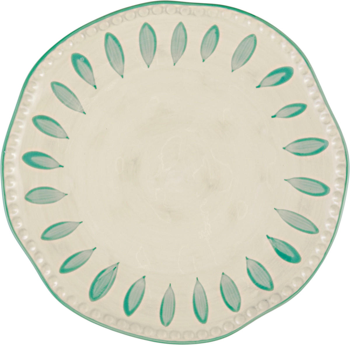 SPEISETELLER Domitilla Aqua Grün - Multicolor, Keramik (27.3cm) - Rose & Tulipani