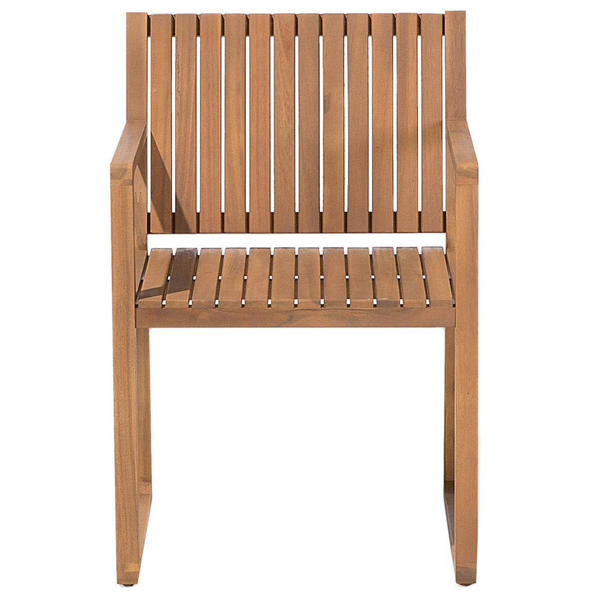 GARTENSTUHL Akazienholz hellbraun Sassari - Hellbraun, Holz (54/80/59cm) - Beliani
