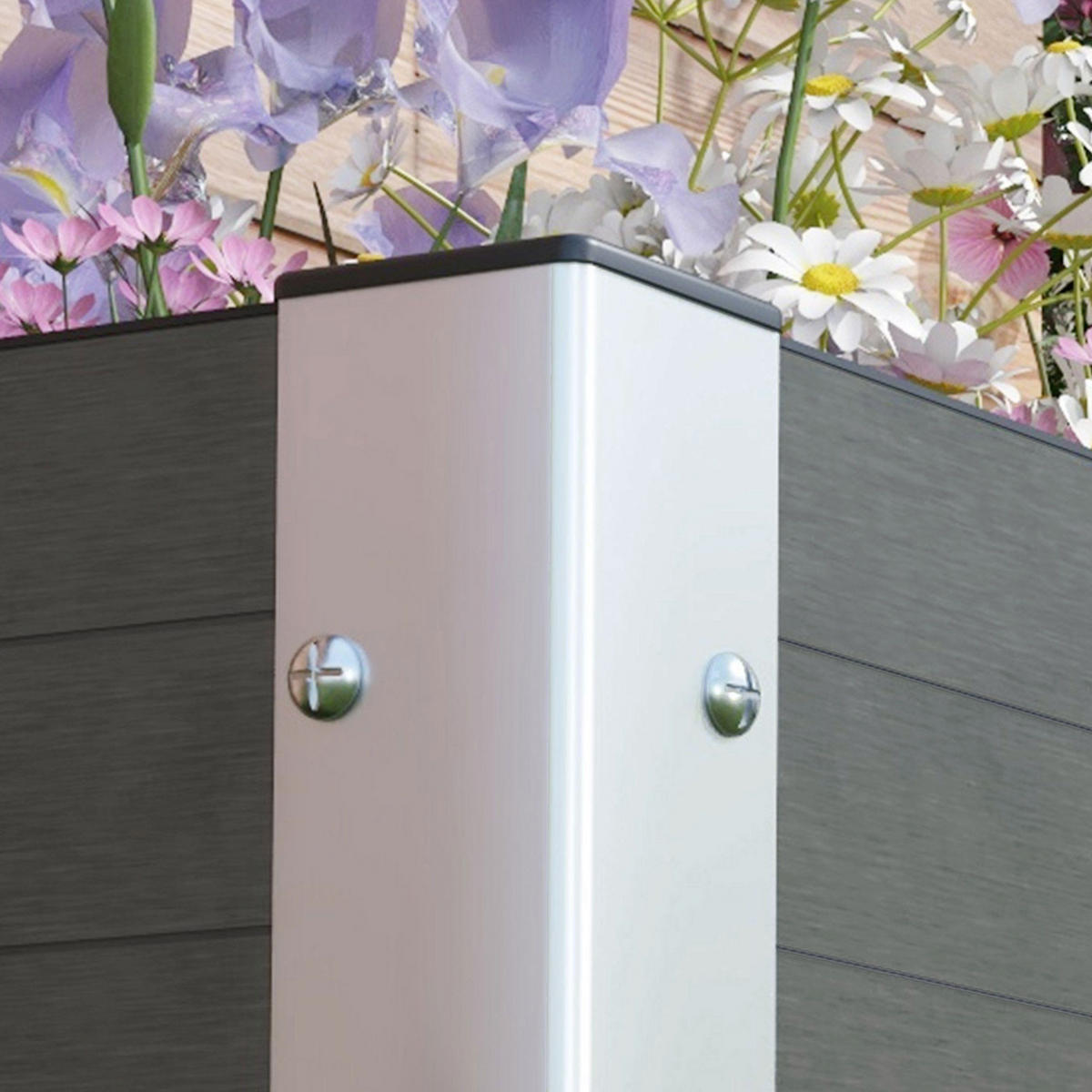 GARTENBEET, Grau - Grau, Metall (60/30/60cm) - Outsunny