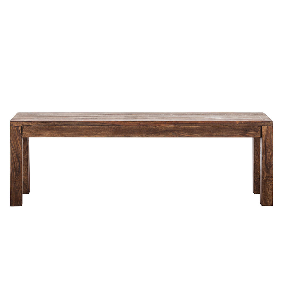 SITZBANK - Sheesham massiv - gewachst - Sheeshamfarben, Holz (140/45/40cm) - home24
