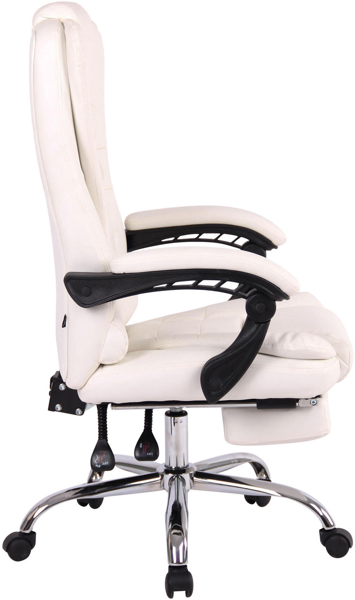 BÜROSTUHL Onix, Kunstleder Weiß - Weiß, Textil/Metall (67/125/68cm) - TPFLiving