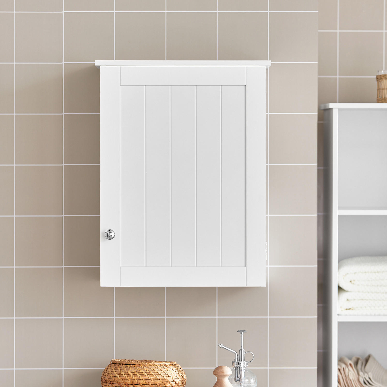HÄNGESCHRANK Weiß - Weiß, Holzwerkstoff (40/52/23cm) - SoBuy