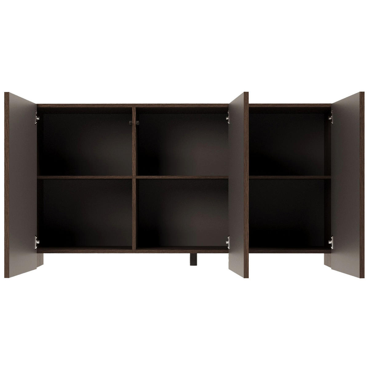 SIDEBOARD Arkadia 3-türig 150 cm - Dunkelbraun, Holzwerkstoff (150/81/35cm) - Selsey