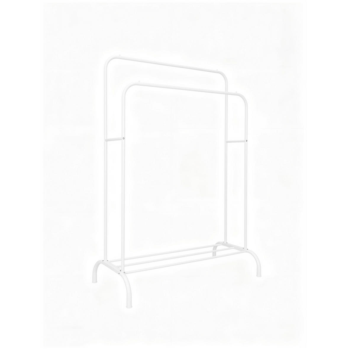 KLEIDERSTÄNDER - Weiß, Kunststoff/Metall (110/146/56cm) - Relaxdays