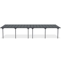 PERGOLA / CARPORT Kleo Grau 11m x 3m - Grau, Metall (1112/270/300cm) - Cazeboo