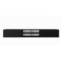 LOWBOARD MIVO 300/41/40 cm, Hängender TV-Schrank Schwarz - Schwarz, Holzwerkstoff (300/41/40cm) - MASSENO