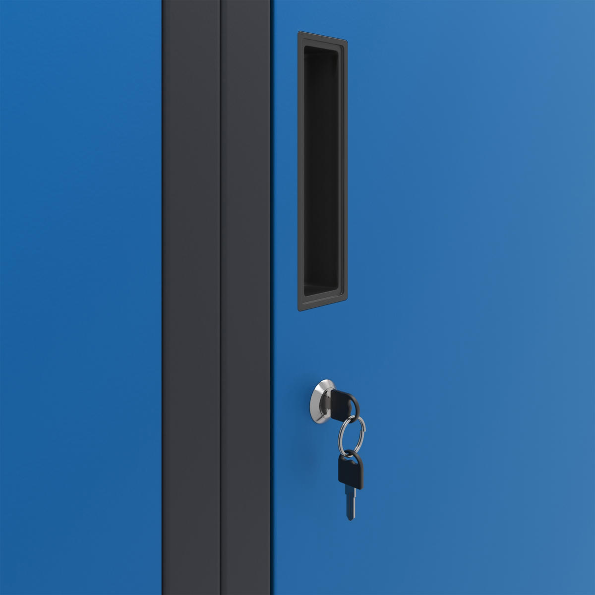 UMKLEIDESCHRANK KACPER - Blau/Anthrazit, Metall (80/180/50cm) - Jan Nowak