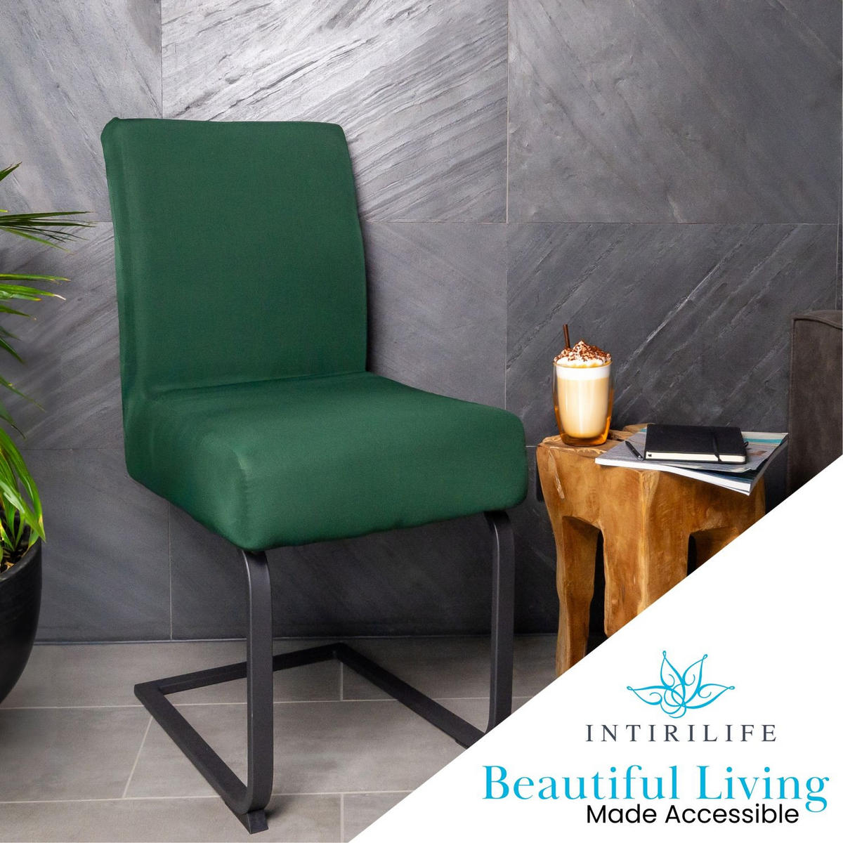 STUHLHUSSE (2-tlg. Set) - Grün, Kunststoff (1/38cm)