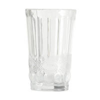 GLAS mit Verzierung Aurora Muster 2 300 ml 8/8/13 cm - Transparent, Glas (0.3L) - Boltze Home