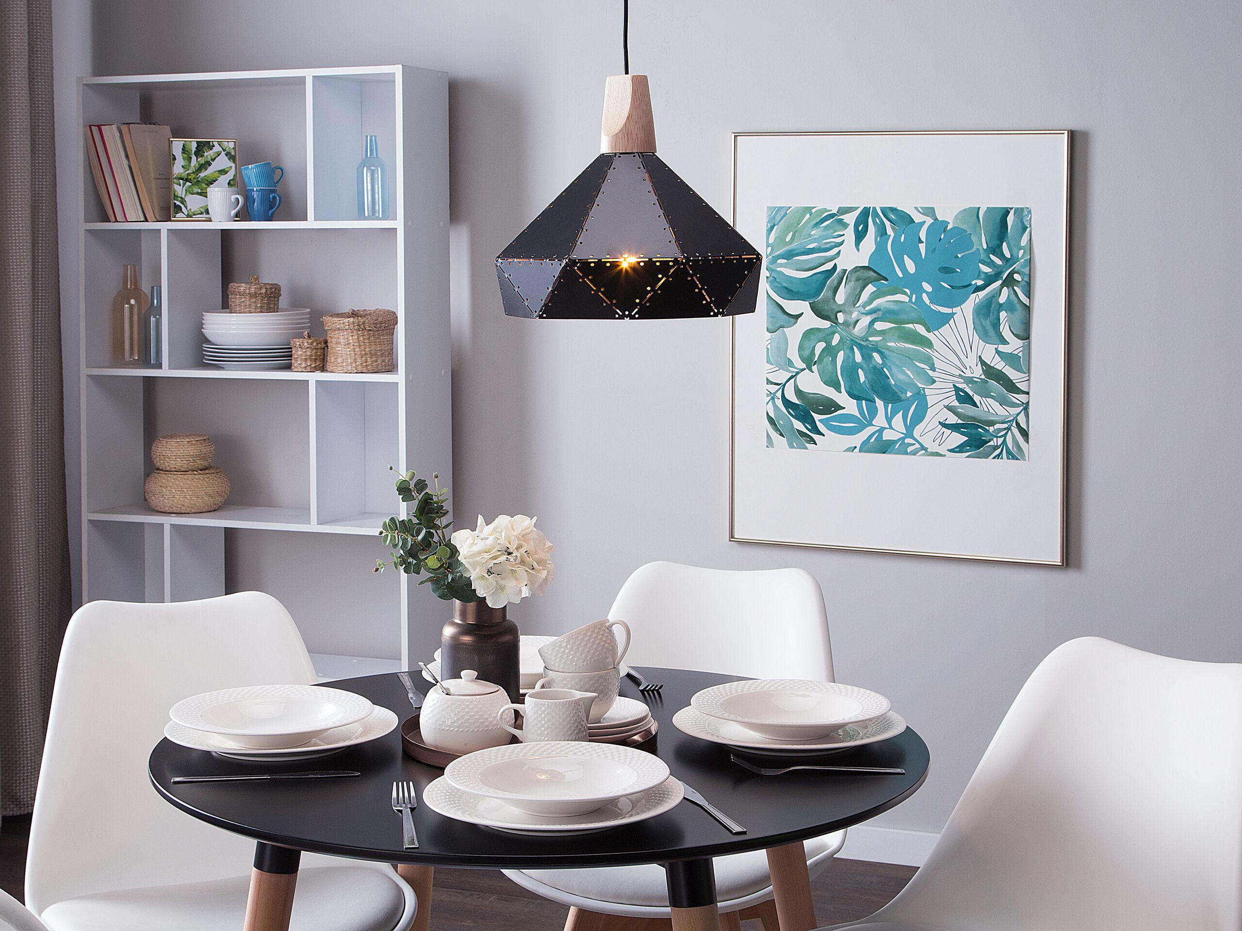 HÄNGELEUCHTE Somme 26/26/112 cm - Schwarz, Metall (26/26/112cm) - Beliani