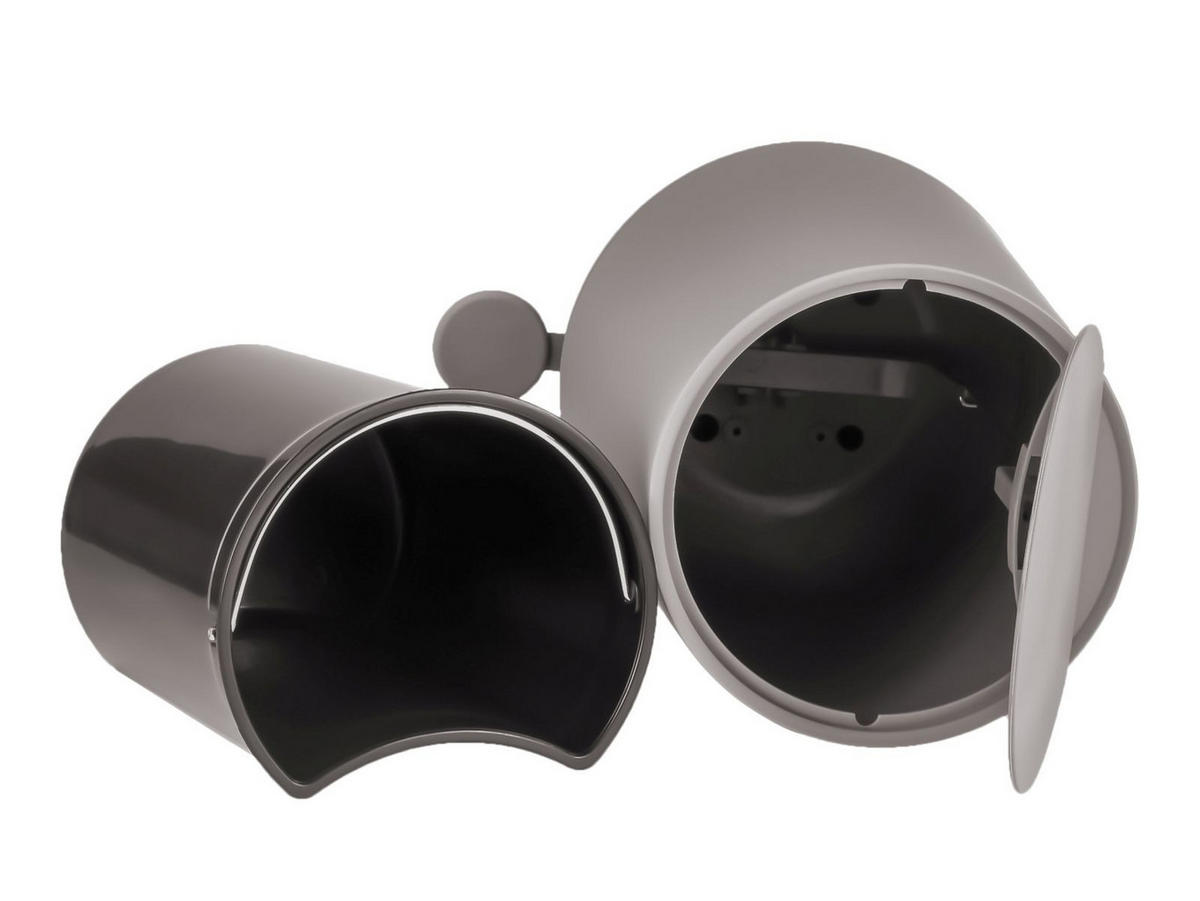 BAD ACCESSOIRES SET Nova ONE 2tlg. gull grey (mittelgrau) - Hellgrau, Kunststoff (23/29/23cm) - Zone Denmark