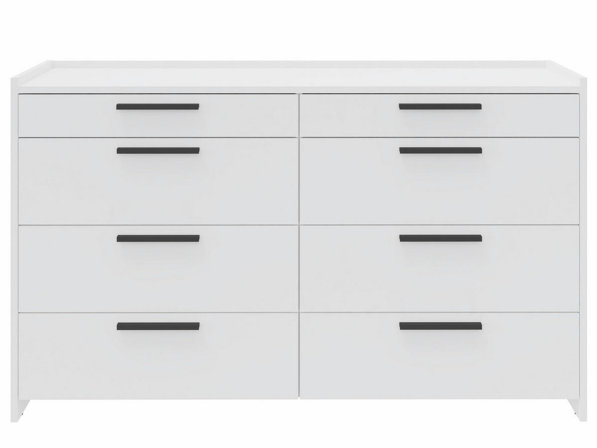 KOMMODE ALTIVO 6SW2SN Weiß 134,4/35,9/80,6 cm - Weiß, Holzwerkstoff (134.4/80.6/35.9cm) - Matkam Möbel