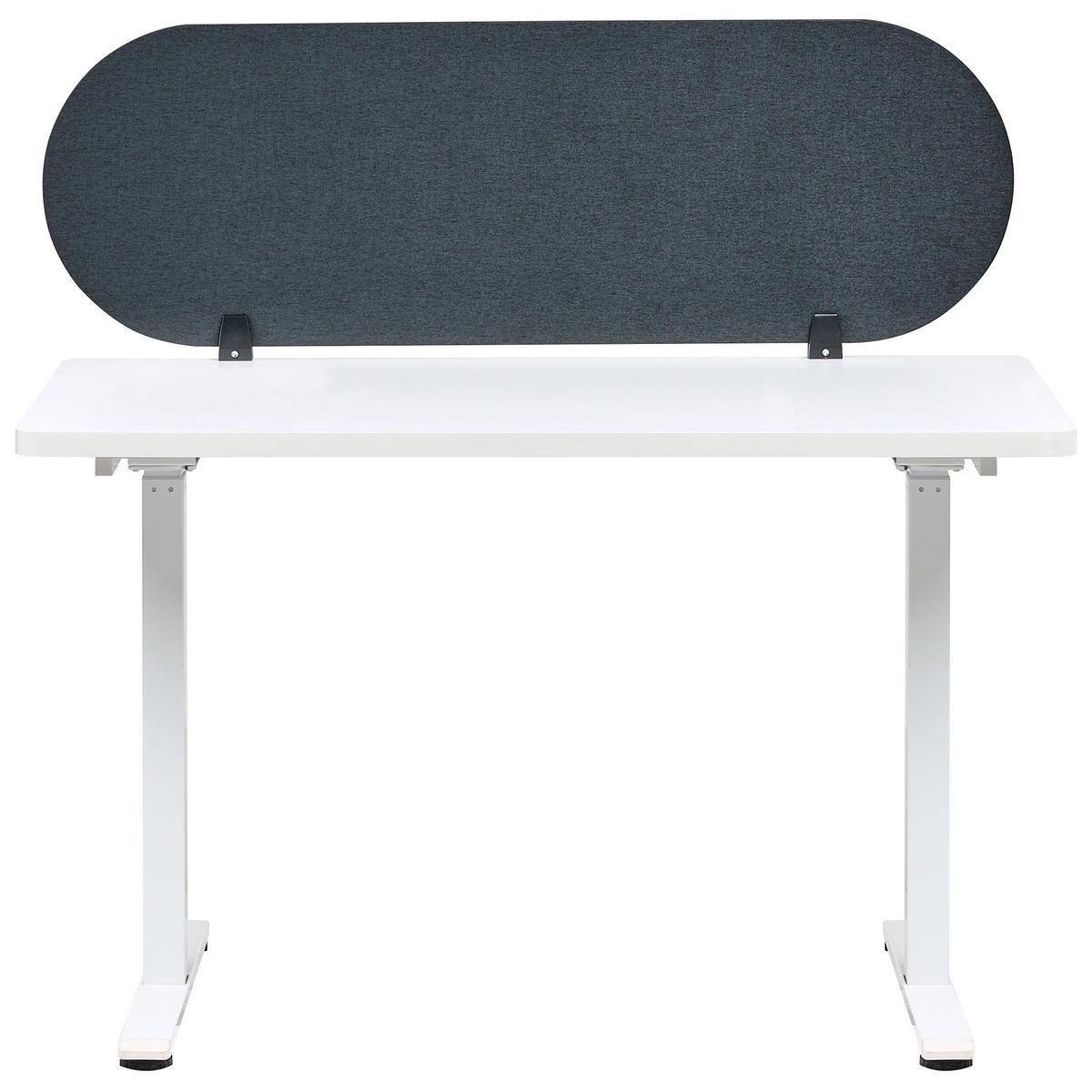 PANOU SEPARATOR DE BIROU 120/40 cm gri închis Sparky - gri închis, material textil (120/40/2cm) - Beliani