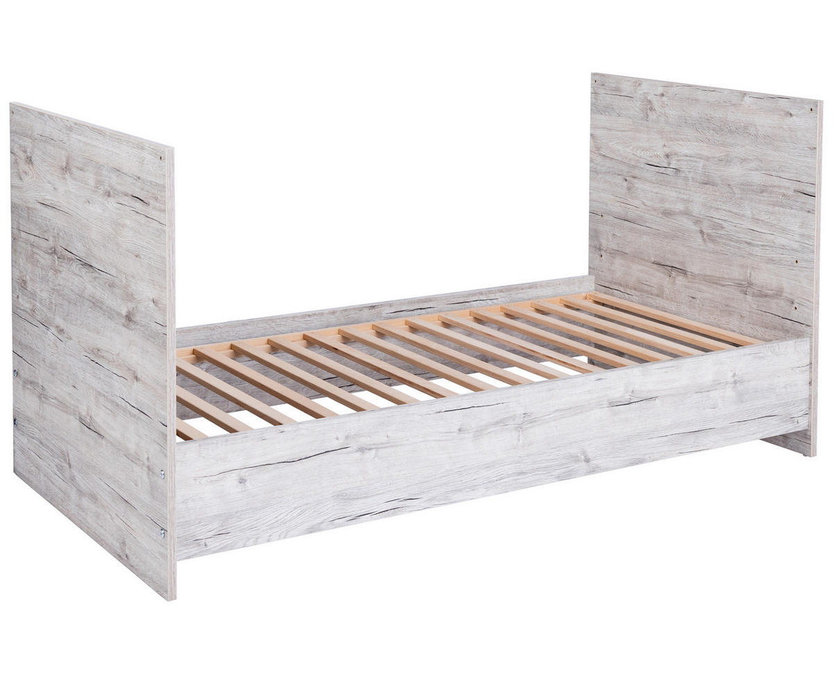 BABYZIMMER Mega-Set Bente 7-tlg. - Eichefarben/Silberfarben, Holzwerkstoff/Kunststoff (1/1/1cm) - arthur berndt