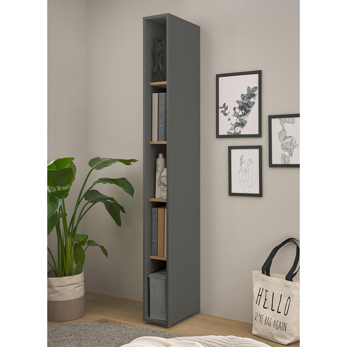 REGAL Crisp-61 - Anthrazit, Holzwerkstoff (20/200/40cm) - Lomado