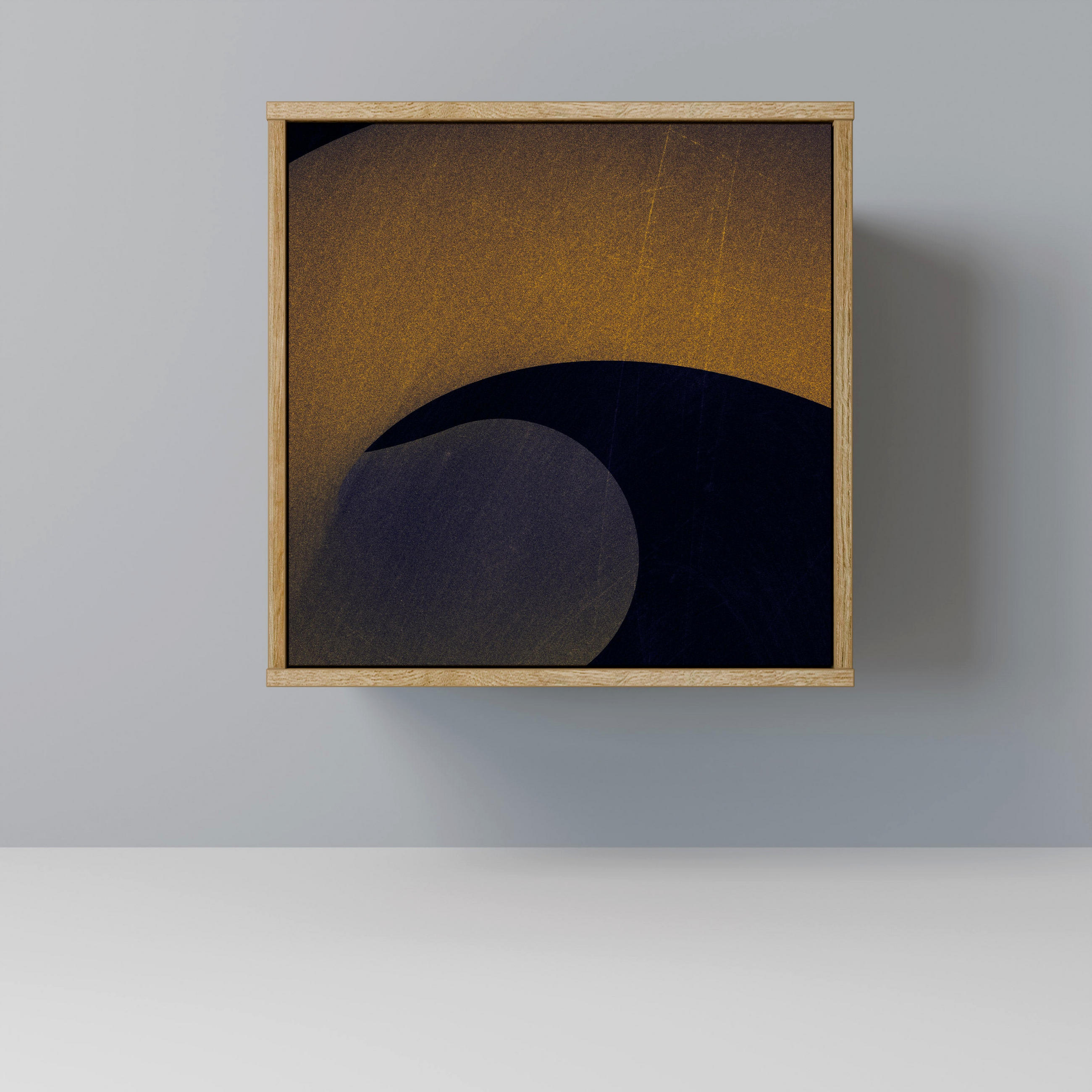 SIDEBOARD HOLLOW TIME, Eichefarben, 57,5x42x57,5 cm, Ohne Füße - Eichefarben/Multicolor, Holzwerkstoff (57.5/57.5/42cm) - SpaceRebels