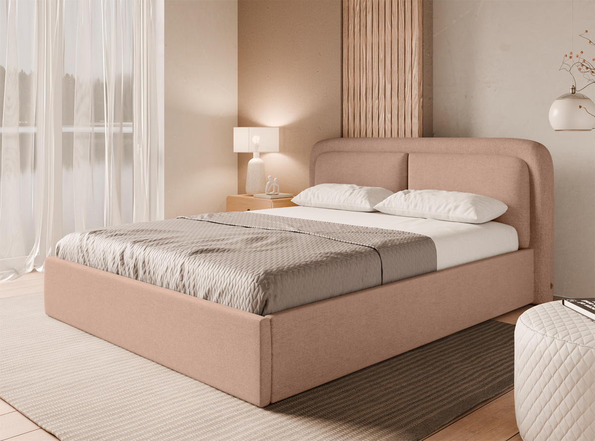 POLSTERBETT Skalo 120x200 cm, Braun - Braun, Textil (120/200cm) - Fedve