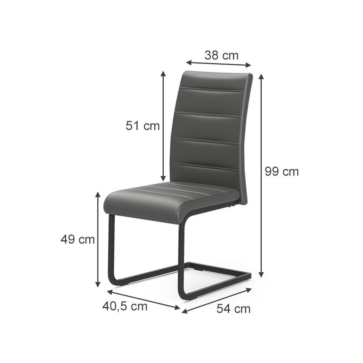 FREISCHWINGER Salvo, Grau/Schwarz, 2er Set - Schwarz/Grau, Textil (43/99/55cm) - Vicco