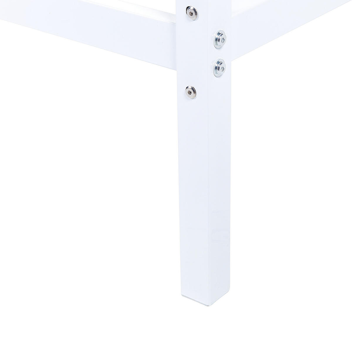 HIMMELBETT 160/200cm Weiß Lestards - Weiß, Metall (160/200cm) - Beliani