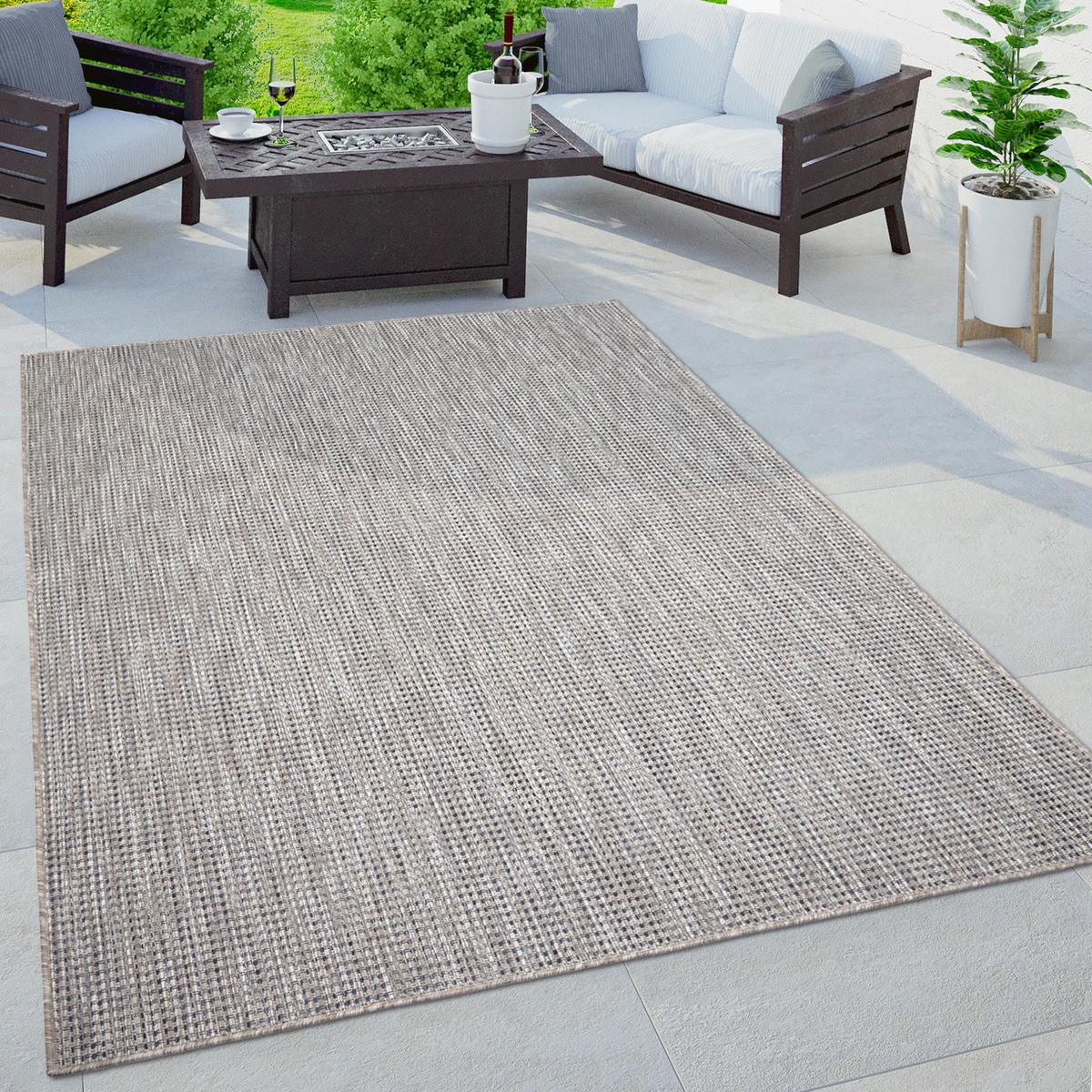 OUTDOORTEPPICH 80/250 cm Napoli 777 - Blau, Textil (80/250cm) - Paco Home