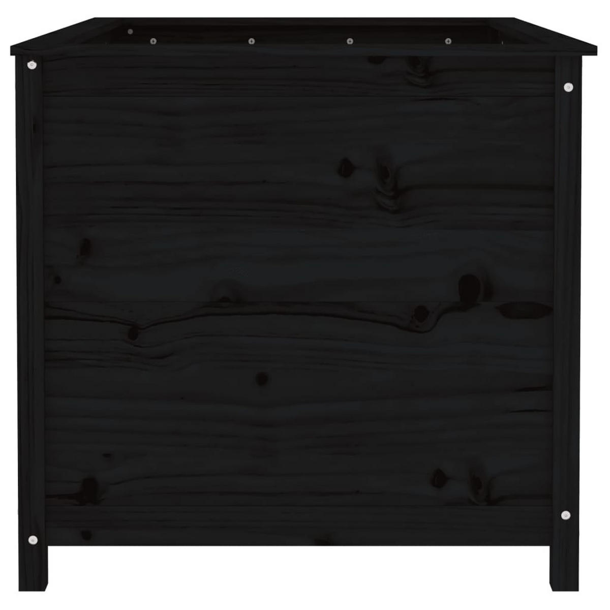 HOCHBEET Schwarz 119,5x82,5x78 cm Massivholz Kiefer - Schwarz, Holz (82.5/78/119.5cm) - furnicato