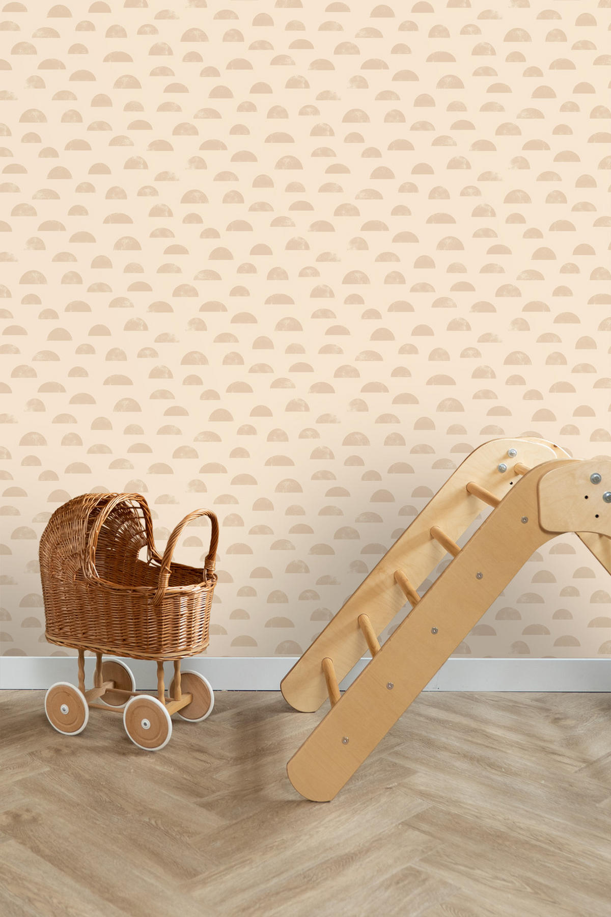 TAPETE grafisches Motiv 53 cm x 10.05 m - Beige, Papier (53/0.1cm) - ESTAhome