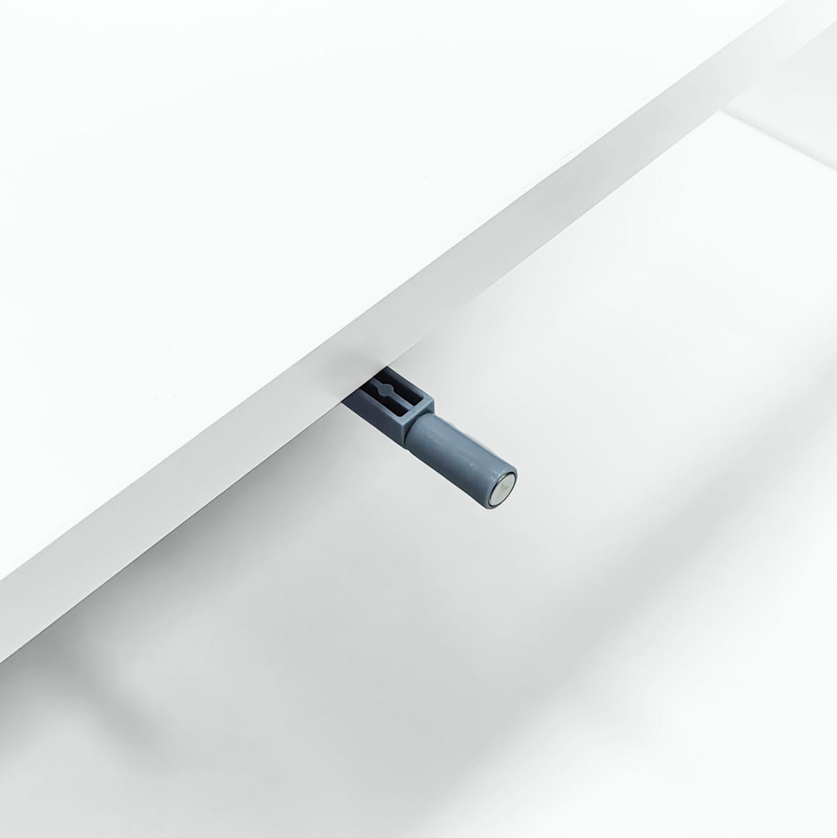 COUCHTISCH aus Spanplatte 115x55x34 cm Weiß mit 2 Schubladen und LED-Beleuchtung - Weiß, Holzwerkstoff (115/55/34cm) - IVMEU