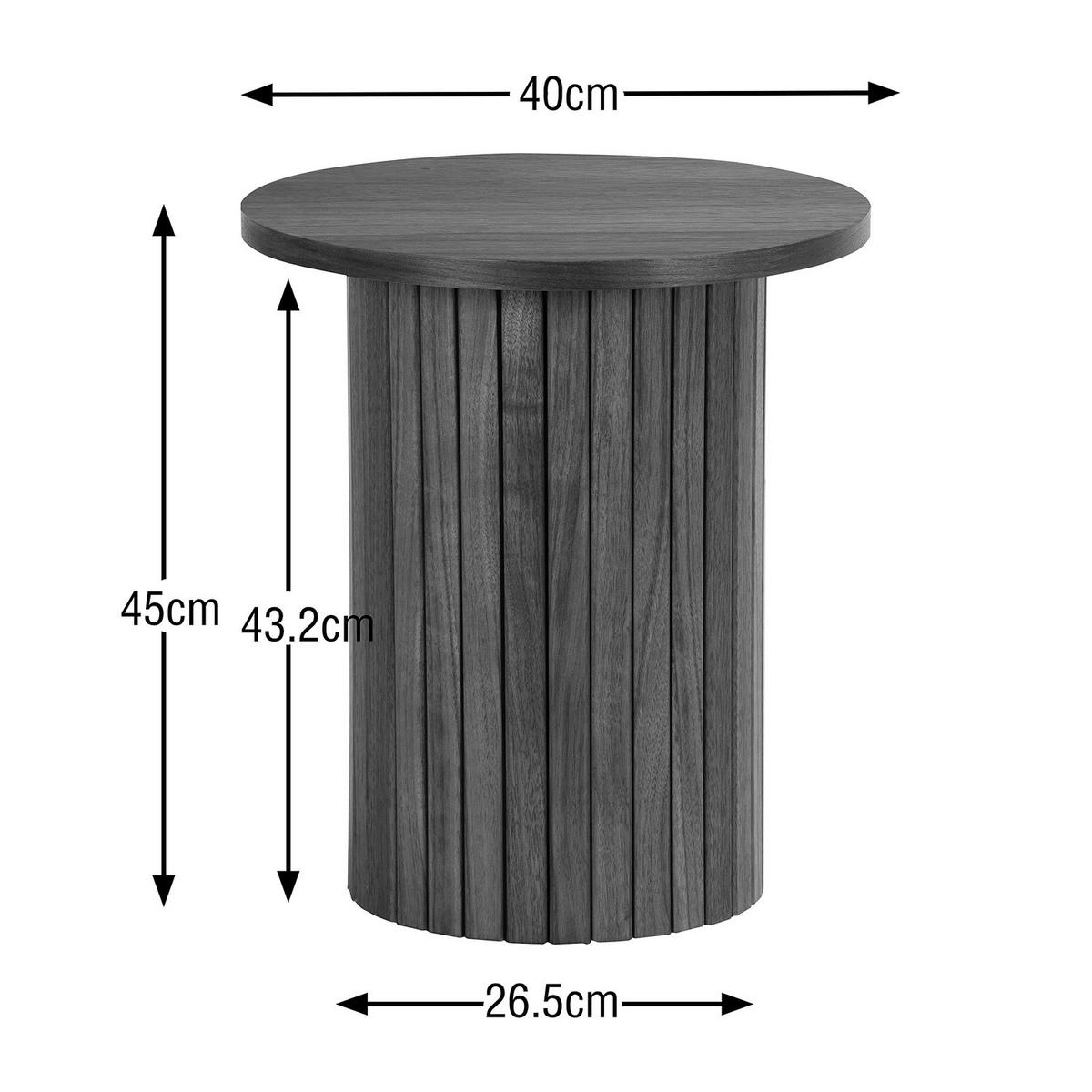 BEISTELLTISCH - MDF - Eiche - Walnussfarben, Holzwerkstoff (40/40/45cm) - home24