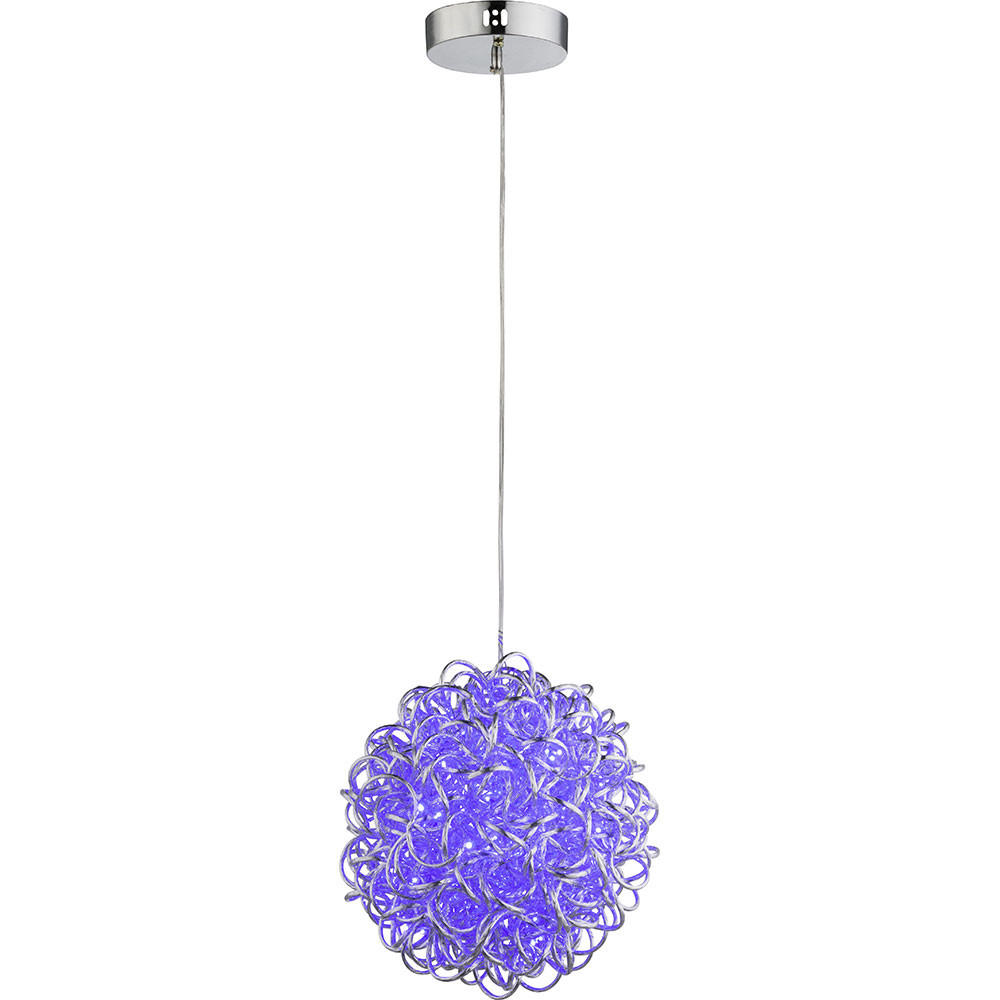 LED HÄNGELEUCHTE Kugelgeflecht Silber - Silberfarben, Metall (28/28/150cm) - Globo Lighting