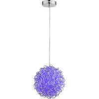 LED HÄNGELEUCHTE Kugelgeflecht Silber - Silberfarben, Metall (28/28/150cm) - Globo Lighting