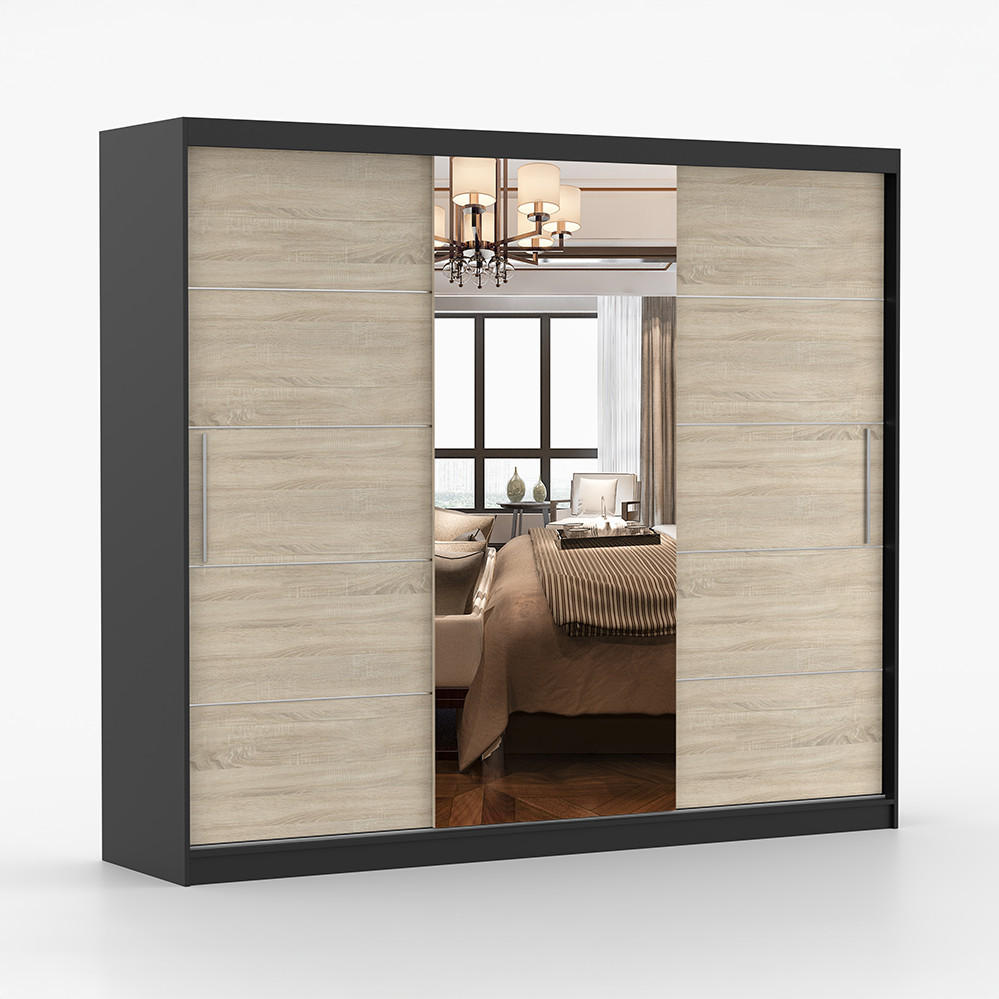 imoebel24 Kleiderschrank Sonoma Eiche 233x218x61 cm