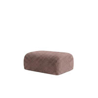 HOCKER, Sitzhocker, Chenille-Stoff Cremona, Taupe, GRETA - Taupe, Holz (91/40/89cm) - Kaiser Möbel