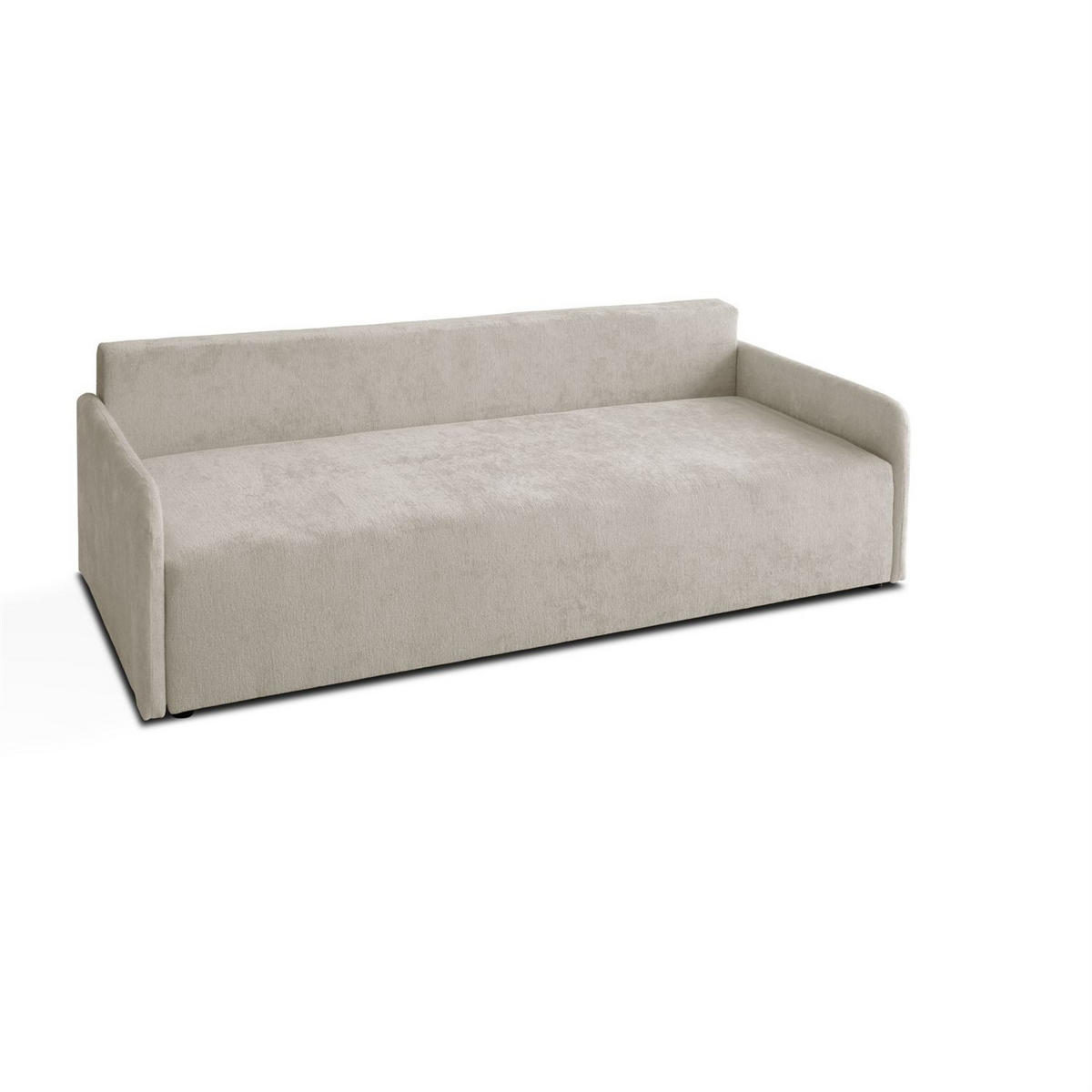 SOFA NUBO mit Schlaffunktion und Bettkasten Harmony 07 - Beige, Textil (205/91/86cm) - Lookway